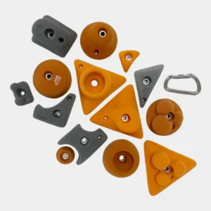 Orange climbing holds